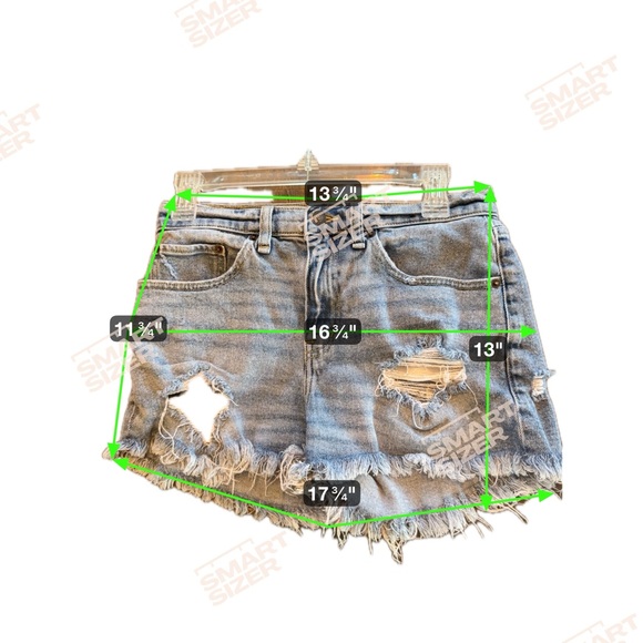 Abercrombie & Fitch Light Blue Frayed Jean Shorts size 2 - Picture 5 of 5